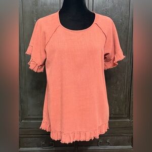 Entro oversized burnt Orange blouse - Size Medium